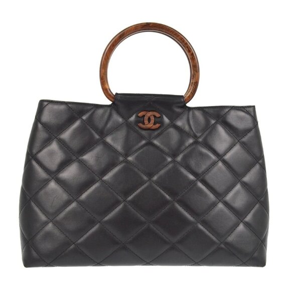 Chanel Black Lambskin Tote Bag - Picture 1 of 7